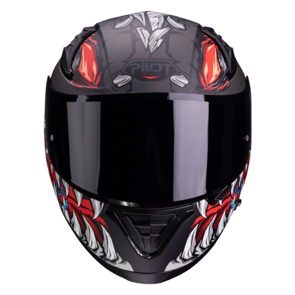 Κράνος Pilot Snake SV Reptile-X σε ματ τιτάνιο χρώμα με sunvisor και έξτρα φυμέ ζελατίνα – Πιστοποίηση ECE 22.06