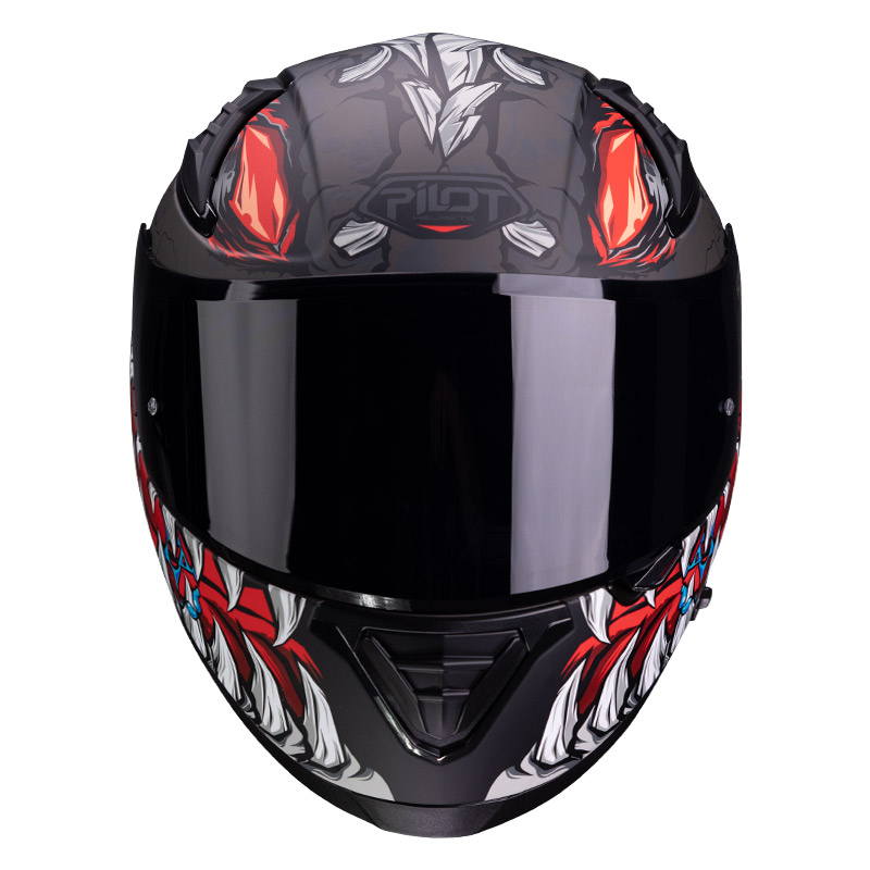 Κράνος Pilot Snake SV Reptile-X σε ματ τιτάνιο χρώμα με sunvisor και έξτρα φυμέ ζελατίνα – Πιστοποίηση ECE 22.06