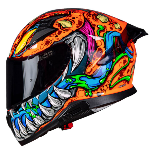 Το κράνος Pilot Snake SV Reptile-X fluo πορτοκαλί συνδυάζει ασφάλεια, design και πρακτικότητα. Εγκεκριμένο με ECE 22.06, με εσωτερική φυμέ ζελατίνα & extra φιμέ.
