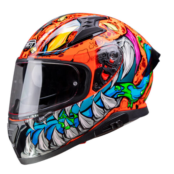 Το κράνος Pilot Snake SV Reptile-X fluo πορτοκαλί συνδυάζει ασφάλεια, design και πρακτικότητα. Εγκεκριμένο με ECE 22.06, με εσωτερική φυμέ ζελατίνα & extra φιμέ.