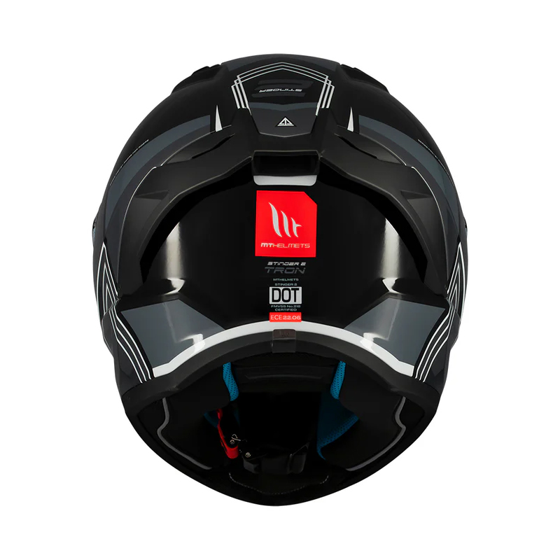 MT Stinger 2 Tron B12 κράνος full face μαύρο/γκρι gloss