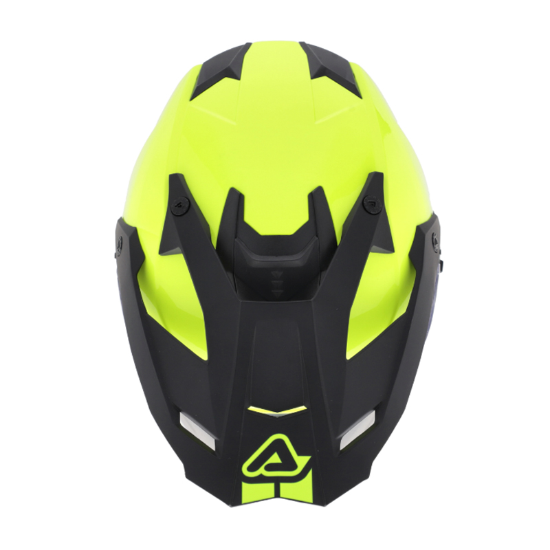 Κράνος Acerbis Assault Fluo Κίτρινο με εσωτερική ζελατίνα και αεροδυναμικό γείσο – Adventure κράνος με πιστοποίηση ECE 22.06