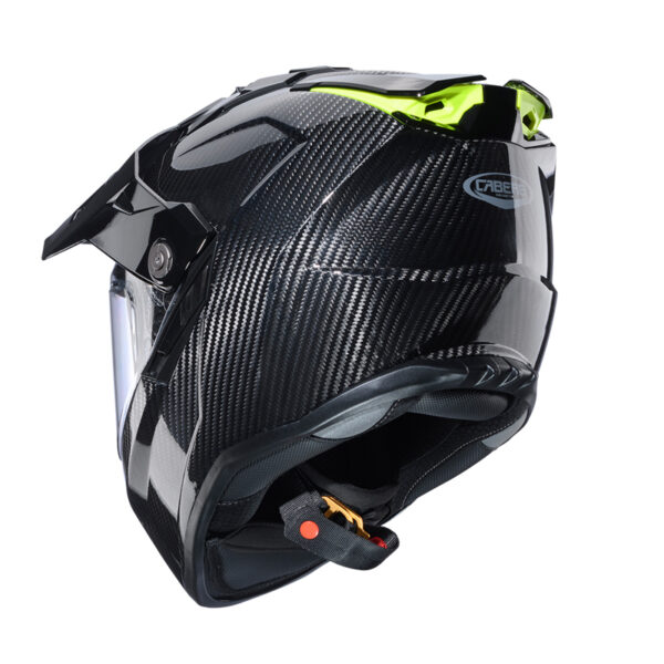 Caberg Tanami Carbon μαύρο κράνος μηχανής από ανθρακονήματα – On-Off, Pinlock, SOS Medical ID