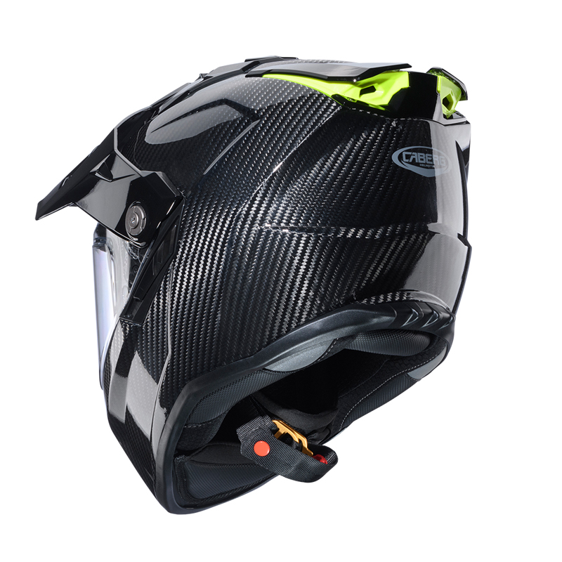 Caberg Tanami Carbon μαύρο κράνος μηχανής από ανθρακονήματα – On-Off, Pinlock, SOS Medical ID