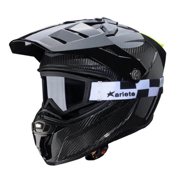 Caberg Tanami Carbon μαύρο κράνος μηχανής από ανθρακονήματα – On-Off, Pinlock, SOS Medical ID
