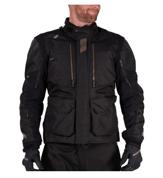 LEATT ADV MultiTour 5.5 Stealth μπουφάν μοτοσυκλέτας μαύρο