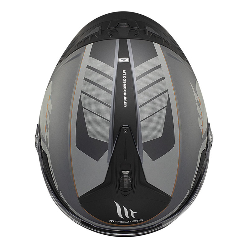 full face κράνος MT Cosmo SV Cruiser γκρι με εσωτερική ζελατίνα και αεραγωγούς