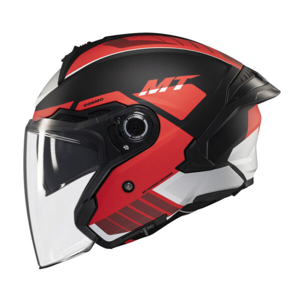 full face κράνος MT Cosmo SV Cruiser κόκκινο Β5 με εσωτερική ζελατίνα και αεραγωγούς