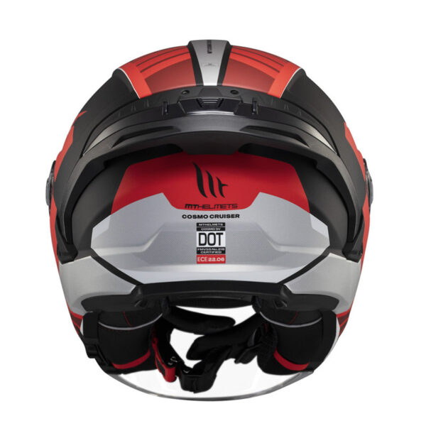 full face κράνος MT Cosmo SV Cruiser κόκκινο Β5 με εσωτερική ζελατίνα και αεραγωγούς