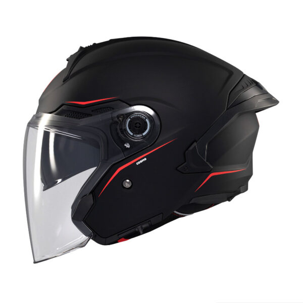 full face κράνος MT Cosmo SV S μαύρο matt με εσωτερική φυμέ ζελατίνα και spoiler