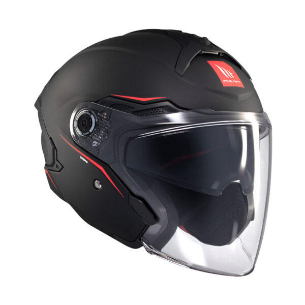 full face κράνος MT Cosmo SV S μαύρο matt με εσωτερική φυμέ ζελατίνα και spoiler