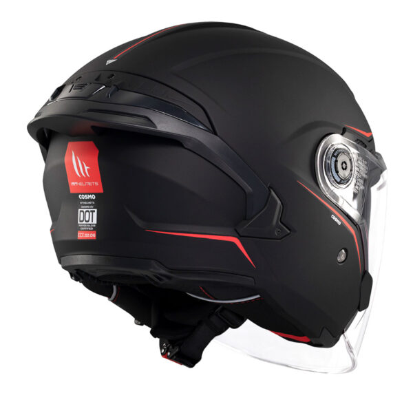 full face κράνος MT Cosmo SV S μαύρο matt με εσωτερική φυμέ ζελατίνα και spoiler