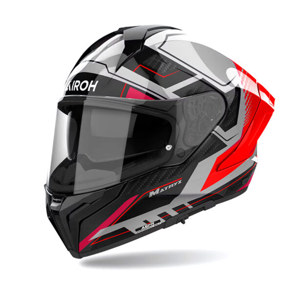 Airoh Matryx Rocket κόκκινο φλουο gloss – Full-face κράνος ECE 22.06 με A3S