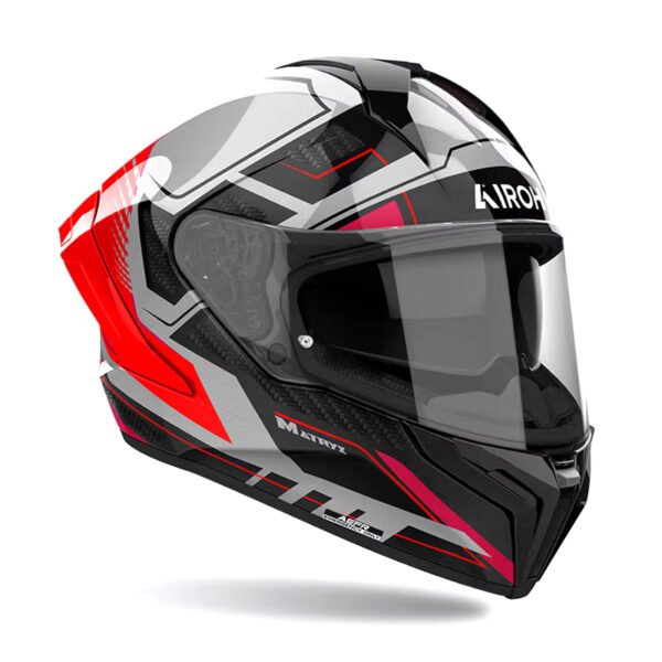 Airoh Matryx Rocket κόκκινο φλουο gloss – Full-face κράνος ECE 22.06 με A3S