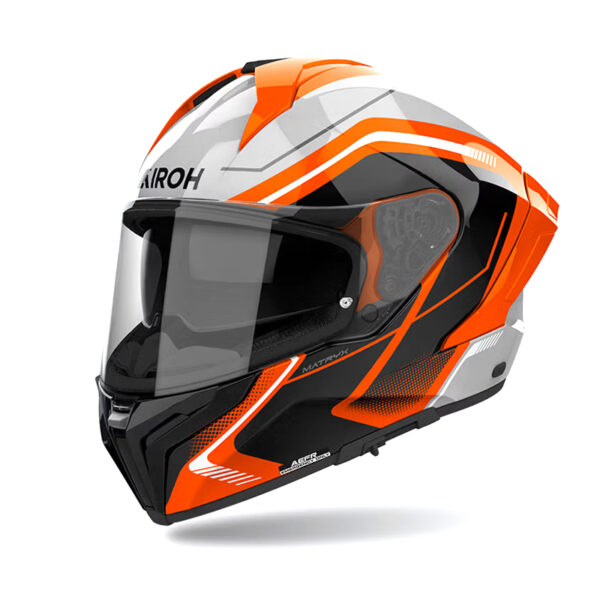 Airoh Matryx Wide Orange Gloss – Full-face πορτοκαλί κράνος με πιστοποίηση ECE 22.06
