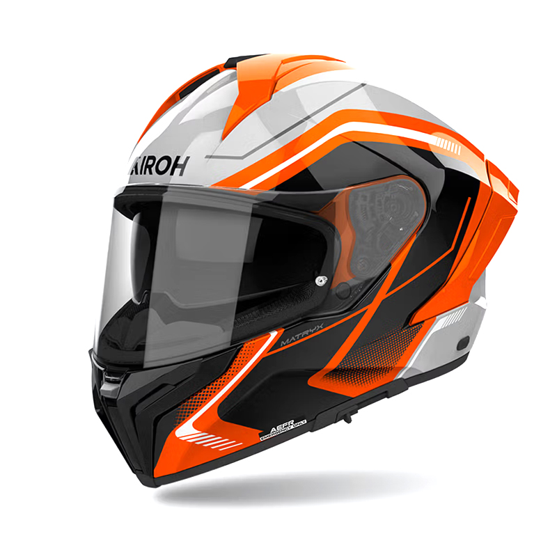 Airoh Matryx Wide Orange Gloss – Full-face πορτοκαλί κράνος με πιστοποίηση ECE 22.06