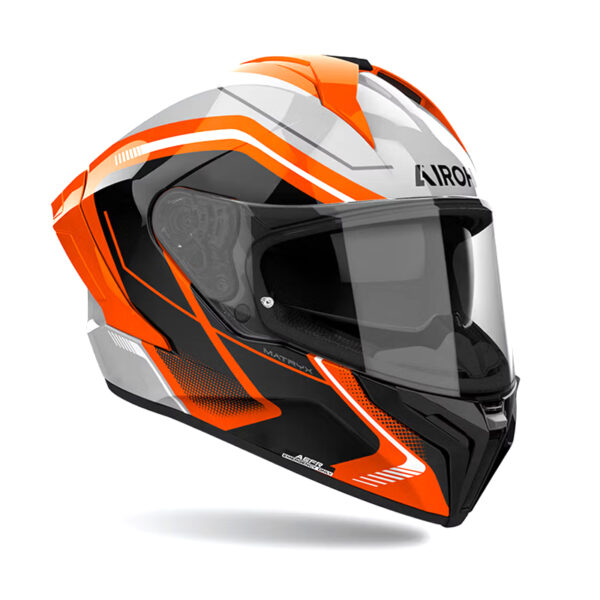 Airoh Matryx Wide Orange Gloss – Full-face πορτοκαλί κράνος με πιστοποίηση ECE 22.06