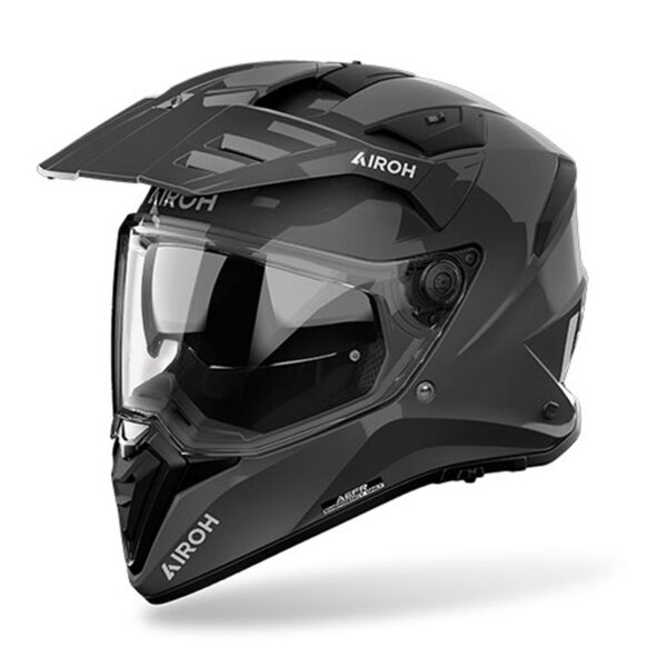 Κράνος Airoh Bandit ECE 22.06 σκούρο γκρι gloss – Ζελατίνα, Sunvisor, Pinlock