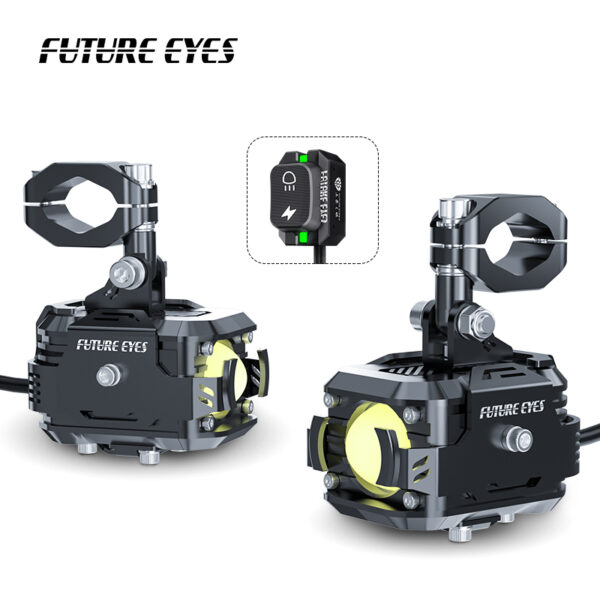 Προβολάκια Μηχανής LED FUTURE EYES F150 Λευκό-Λευκό