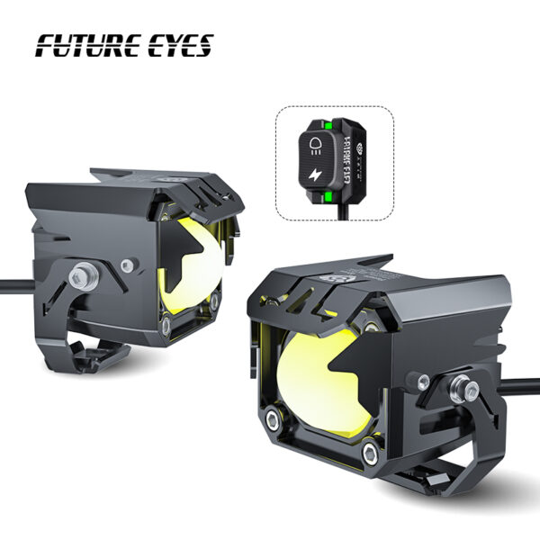 Προβολάκια Μηχανής FUTURE EYES F20X με LED και ασύρματο διακόπτη