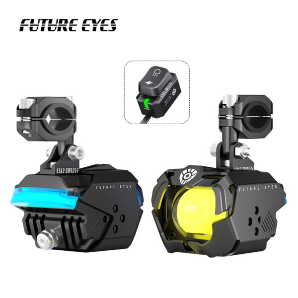 Προβολάκια Μηχανής LED FUTURE EYES F30P – Κόκκινο DRL & Διπλή Σκάλα