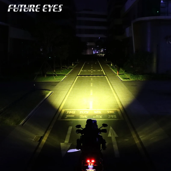 Προβολάκια Μηχανής LED FUTURE EYES X100 – Κίτρινο & Λευκό DRL με Flowing Εφέ