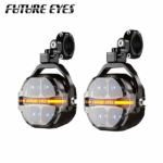 Προβολάκια Μηχανής LED FUTURE EYES X100 – Κίτρινο & Λευκό DRL με Flowing Εφέ