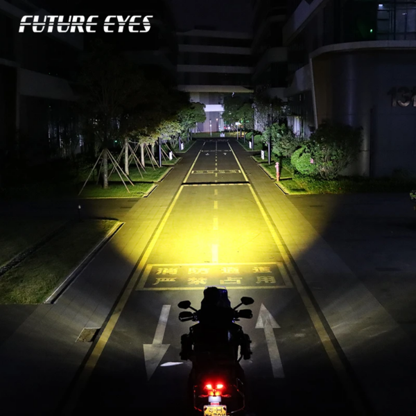 Προβολάκια Μηχανής LED FUTURE EYES X100 – Κίτρινο & Λευκό DRL με Flowing Εφέ