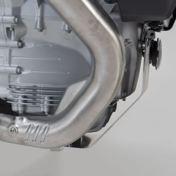 SW-MOTECH Ποδιά Αλουμινίου για Moto Guzzi V100 Mandello – Ασημί & Μαύρη Προστατευτική Ποδιά