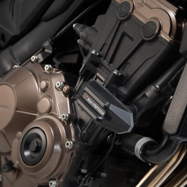 Μανιτάρια προστασίας SW-MOTECH για Honda CB650R – μαύρο/ασημί σετ για ενίσχυση ασφάλειας και στυλ