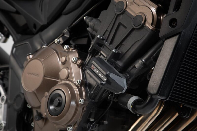 Μανιτάρια προστασίας SW-MOTECH για Honda CB650R – μαύρο/ασημί σετ για ενίσχυση ασφάλειας και στυλ