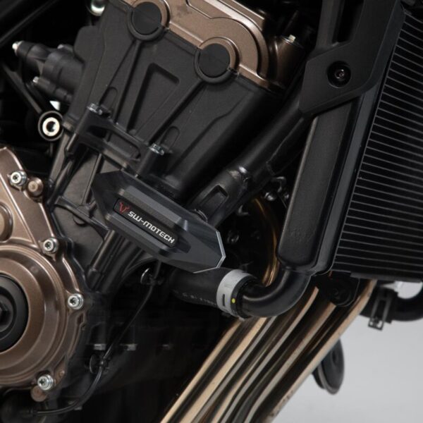 Μανιτάρια προστασίας SW-MOTECH για Honda CB650R – μαύρο/ασημί σετ για ενίσχυση ασφάλειας και στυλ