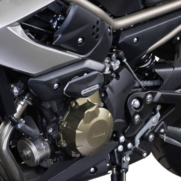 Μανιτάρια προστασίας SW-MOTECH για Yamaha XJ6 / Diversion – CNC-κατεργασμένα αλουμινένια στηρίγματα και κεφαλές PA6 για πλήρη προστασία πλαισίου