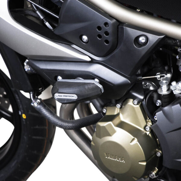 Μανιτάρια προστασίας SW-MOTECH για Yamaha XJ6 / Diversion – CNC-κατεργασμένα αλουμινένια στηρίγματα και κεφαλές PA6 για πλήρη προστασία πλαισίου