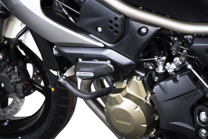 Μανιτάρια προστασίας SW-MOTECH για Yamaha XJ6 / Diversion – CNC-κατεργασμένα αλουμινένια στηρίγματα και κεφαλές PA6 για πλήρη προστασία πλαισίου