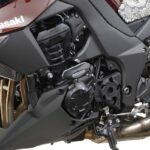 Μανιτάρια προστασίας SW-MOTECH για Kawasaki Z1000 – μαύρες κεφαλές PA6 με βάσεις CNC για πλήρη προστασία πλαισίου και κινητήρα