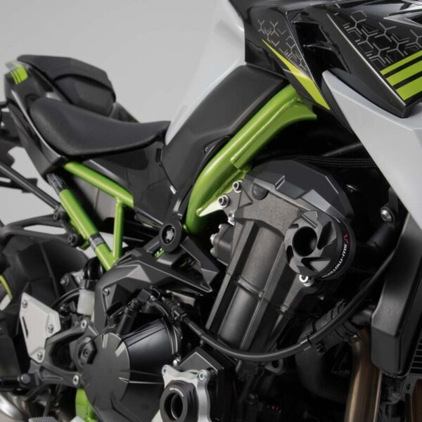 Μανιτάρια προστασίας SW-MOTECH για Kawasaki Z900 – μαύρα frame sliders με ατσάλινη βάση και κεφαλές πολυαμιδίου