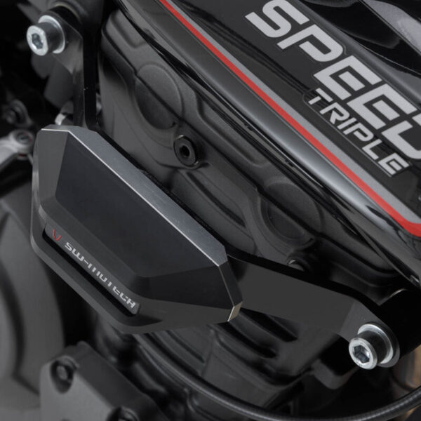 SW-MOTECH μανιτάρια προστασίας για Triumph Speed Triple 1200 RS – μαύρα με CNC αλουμινένια βάση