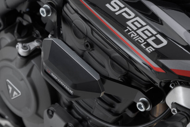 SW-MOTECH μανιτάρια προστασίας για Triumph Speed Triple 1200 RS – μαύρα με CNC αλουμινένια βάση