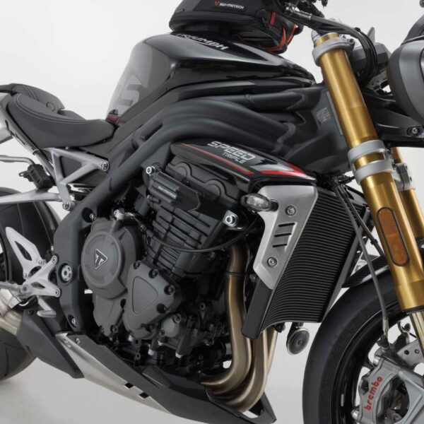 SW-MOTECH μανιτάρια προστασίας για Triumph Speed Triple 1200 RS – μαύρα με CNC αλουμινένια βάση