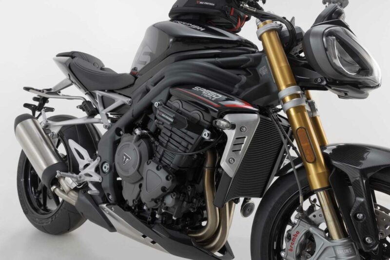 SW-MOTECH μανιτάρια προστασίας για Triumph Speed Triple 1200 RS – μαύρα με CNC αλουμινένια βάση