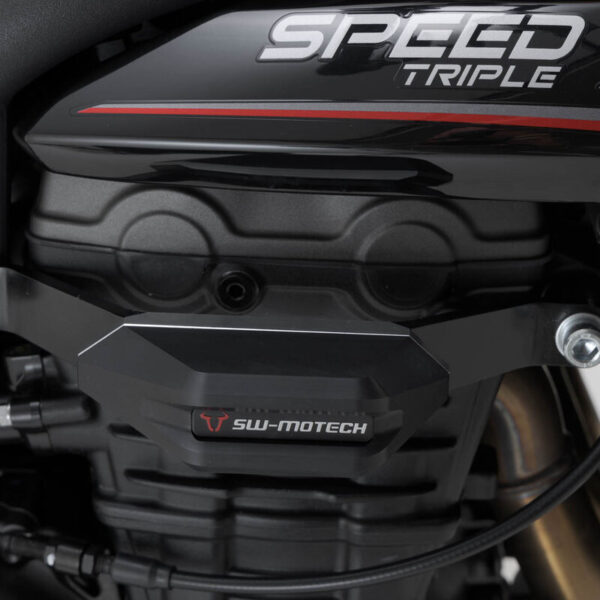 SW-MOTECH μανιτάρια προστασίας για Triumph Speed Triple 1200 RS – μαύρα με CNC αλουμινένια βάση