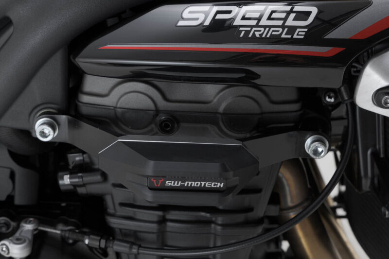 SW-MOTECH μανιτάρια προστασίας για Triumph Speed Triple 1200 RS – μαύρα με CNC αλουμινένια βάση