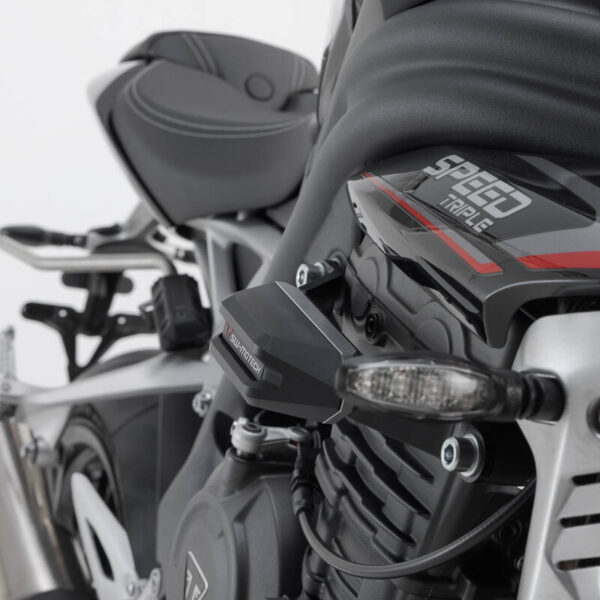 SW-MOTECH μανιτάρια προστασίας για Triumph Speed Triple 1200 RS – μαύρα με CNC αλουμινένια βάση