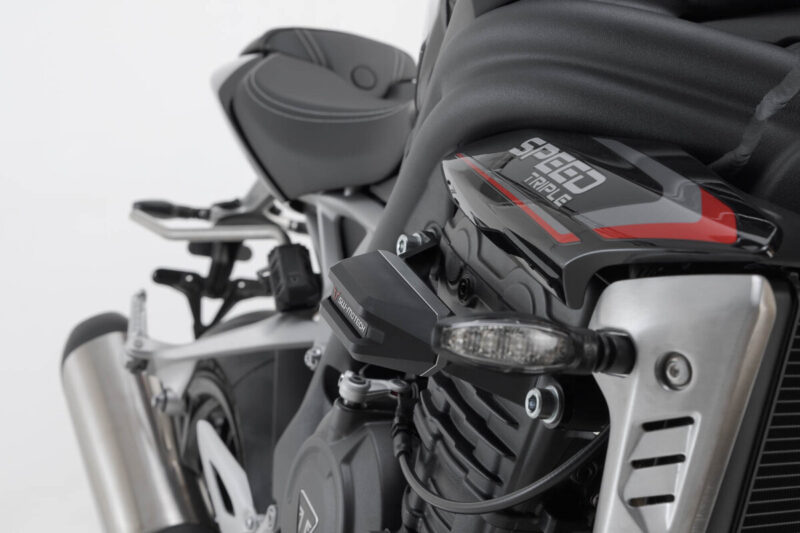 SW-MOTECH μανιτάρια προστασίας για Triumph Speed Triple 1200 RS – μαύρα με CNC αλουμινένια βάση